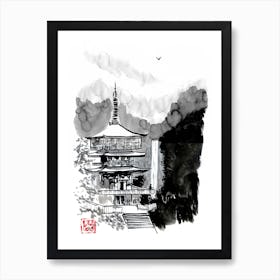 Pagoda And Fall Art Print