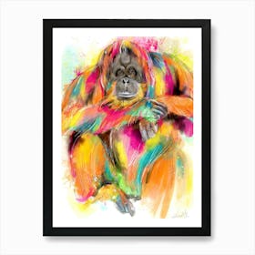 Orangutan painting Art Print