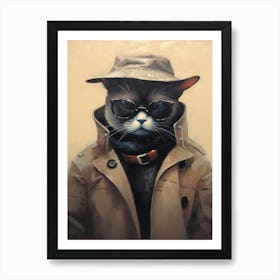 Gangster Cat Siamese 4 Art Print