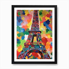 Eiffel Tower Paris France Henri Matisse Style 20 Art Print