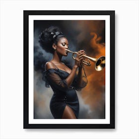 Music Blues Trumpet Saxophone 4 00x Art Print