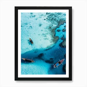 Aerial View Of The Maldives 2 Art Print