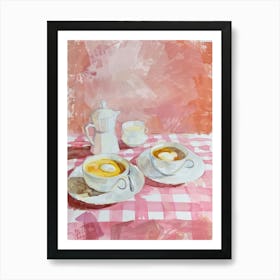 Pink Breakfast Food Veggie Breakfast 4 Art Print