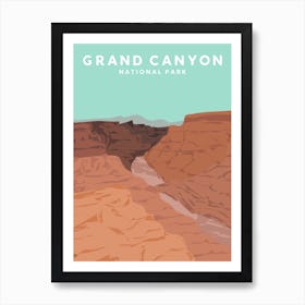 Grand Canyon National Park Travel Poster Art Print