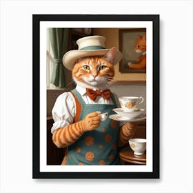 Cat In A Hat 8 Art Print
