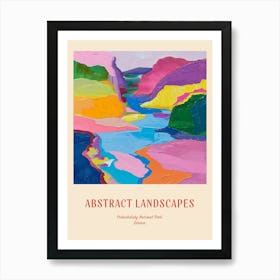 Colourful Abstract Pribaikalsky National Park Siberia 1 Poster Art Print