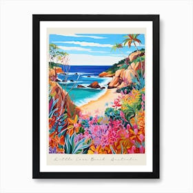 Poster Of Little Cove Beach, Australia, Matisse And Rousseau Style 3 Art Print