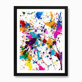 Colorful Paint Splatters Art Print