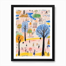 Canberra, Dreamy Storybook Illustration 2 Art Print