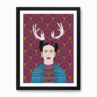 Deer Frida in Art Print
