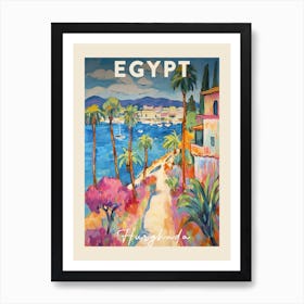 Hurghada Egypt 1 Fauvist Painting  Travel Poster Art Print