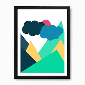 Mountains And Clouds Art Print