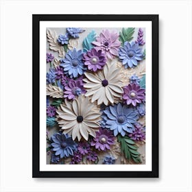 Flowers On A Wall Art Print