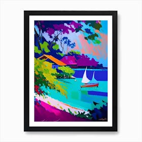 Koh Phayam Thailand Colourful Painting Tropical Destination Art Print