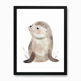 Charming Nursery Kids Animals Seal Pup 1 Art Print