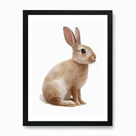 Tans Rabbit Kids Illustration 4 Art Print