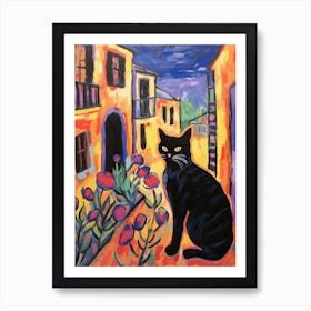 Painting Of A Cat In Urbino Italy 2 Poster