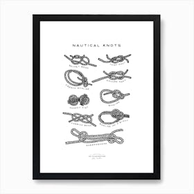 Nautical Knots Fineline Illustration Art Print