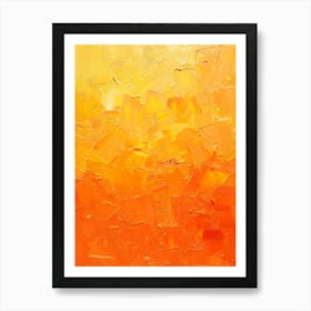 Abstract Orange Sunset Art Print