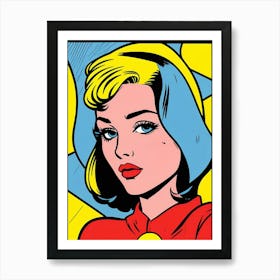 Beauty Comic Style Pop Art Art Print