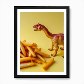 Toy Dinosaur & Fries 3 Art Print