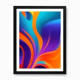 Abstract Colorful Waves Vertical Composition 68 Art Print