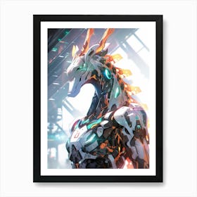 Futuristic Dragon Art Print