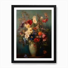 Flowers In A Vase- Odilon Redon Inspired Art Print