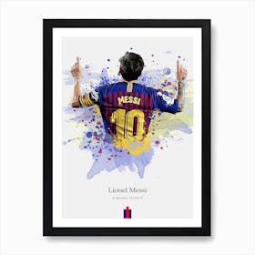 Lionel Messi Barcelona Art Print