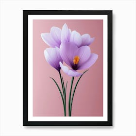 Crocus Flowers 2 Art Print