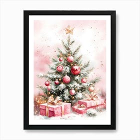 Christmas Tree With Presents 1 Art Print