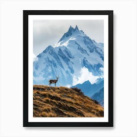 Deer In The Mountains Art Print