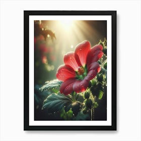 Red Flower In The Sun Art Print