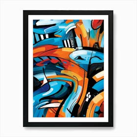 Abstract Graffiti Painting Art Print