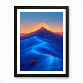 Sunset In The Desert 3 Art Print