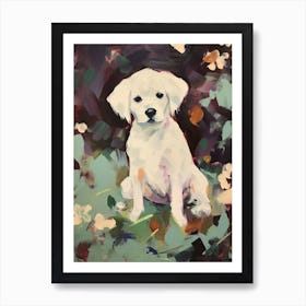 A Maltese Dog Painting, Impressionist 4 Art Print