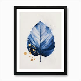 Blue Leaf Art Print