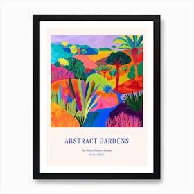 Colourful Gardens San Diego Botanic Garden Usa 1 Blue Poster Art Print