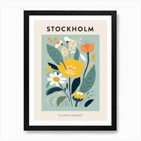 Flower Market Poster Stockholm Sweden Art Print