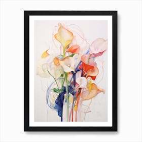 Abstract Flower Painting Calla Lily 1 Art Print