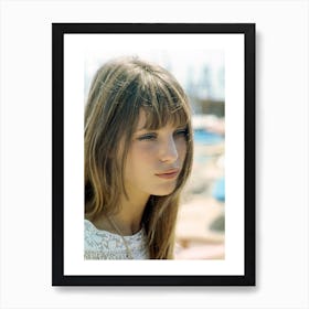 Jane Birkin In Cannes Harbour May 19 Art Print