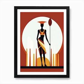 Minimalist Impressions: African Tribe Unveiled Art Print