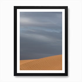 Sand Dunes And Grey Sky Art Print