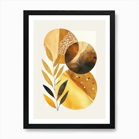 Golden Circles Canvas Print Art Print