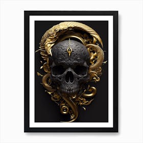 Snake Skull Art Print