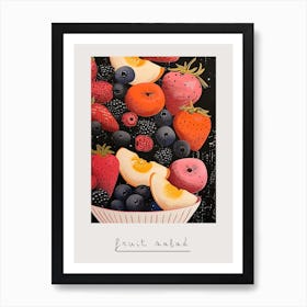 Art Deco Fruit Salad Explosion Poster Art Print