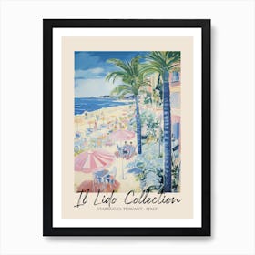 Viareggio, Tuscany   Italy Il Lido Collection Beach Club Poster 2 Art Print