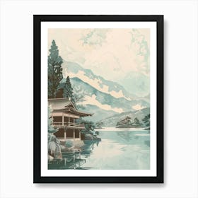 Toyama Japan 2 Retro Illustration Art Print