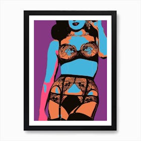 Abstract Geometric Sexy Woman (49) 1 Art Print