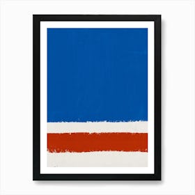 Blue And Red minimal Art Print